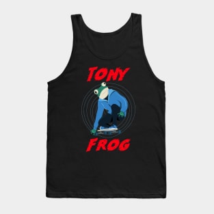 Frog On Skateboard Tank Top